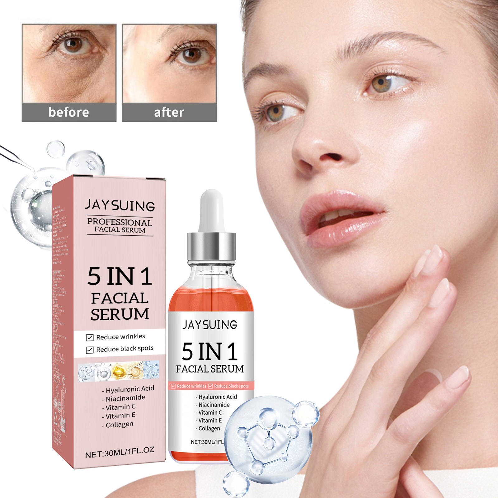 Niacinamide Brightening Serum - 5 In 1 Face Serum Vitamin