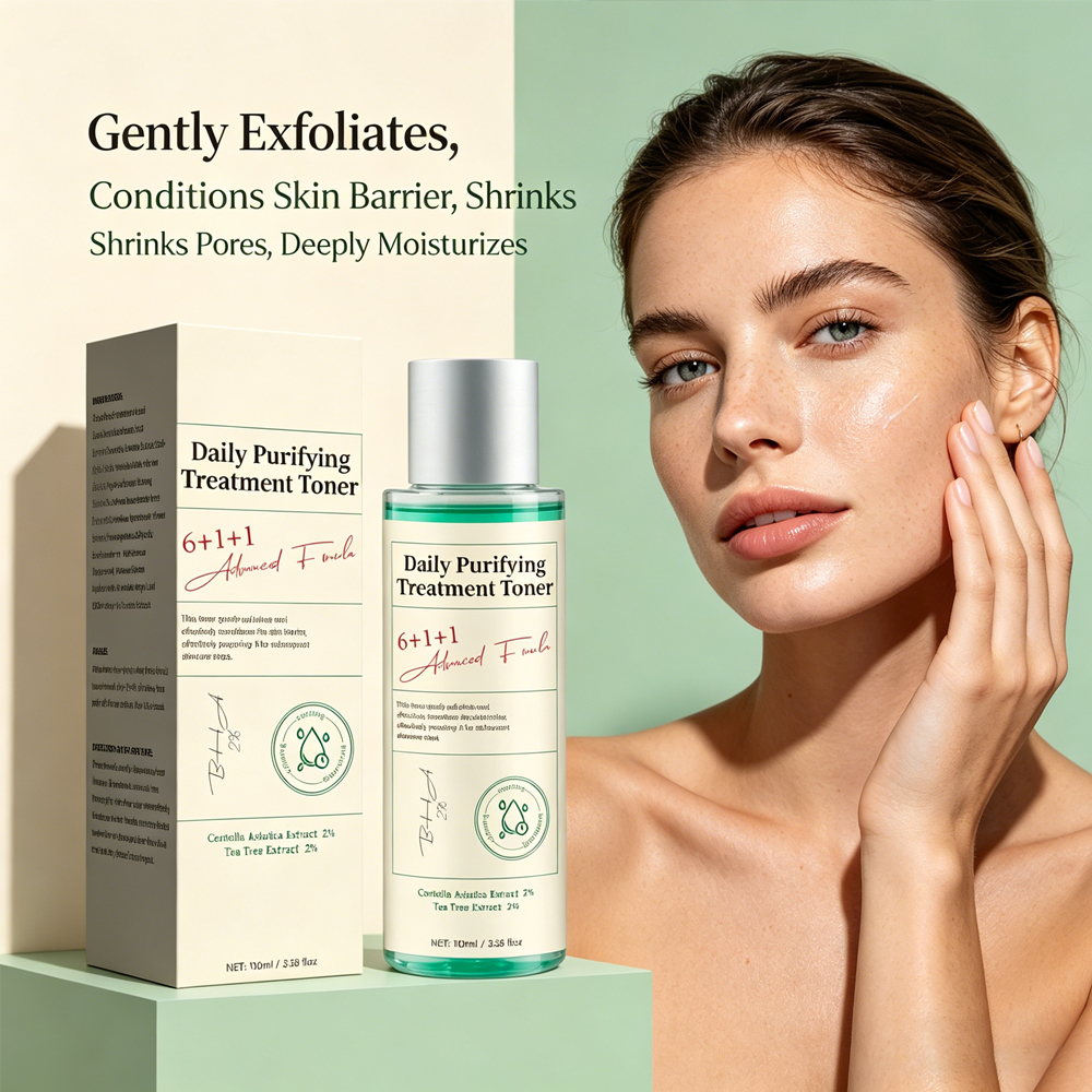 Glycolic Acid Exfoliant - Daily Purifying Treatment Toner with Salicylic