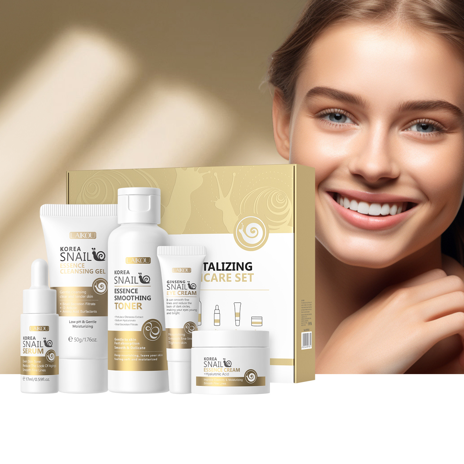 5pcs Boxed Korea Snail Skin Ca - огляд і ціна Skincare Collagen