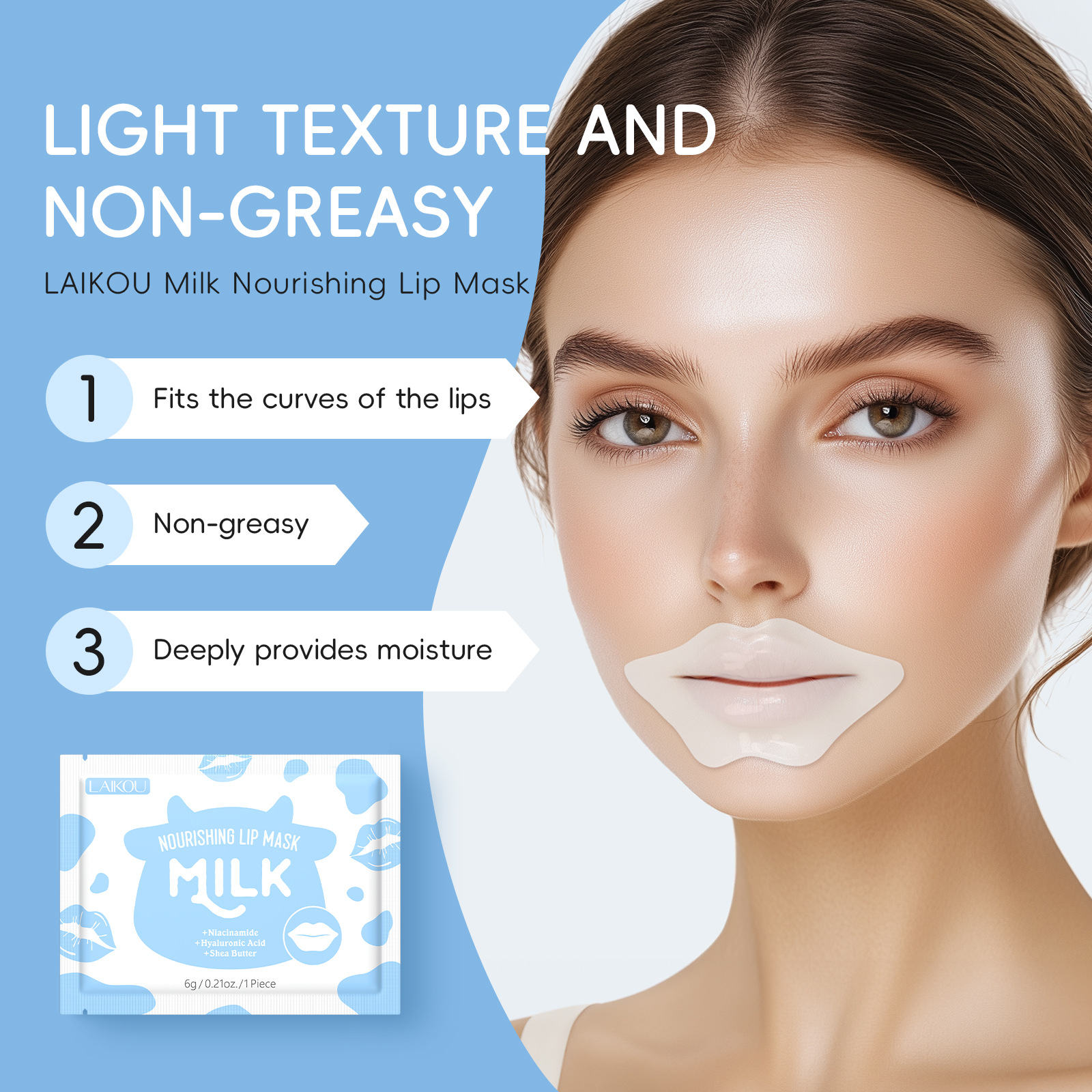10pcs Milk Collagen Lip Mask L - огляд і ціна Skincare Collagen